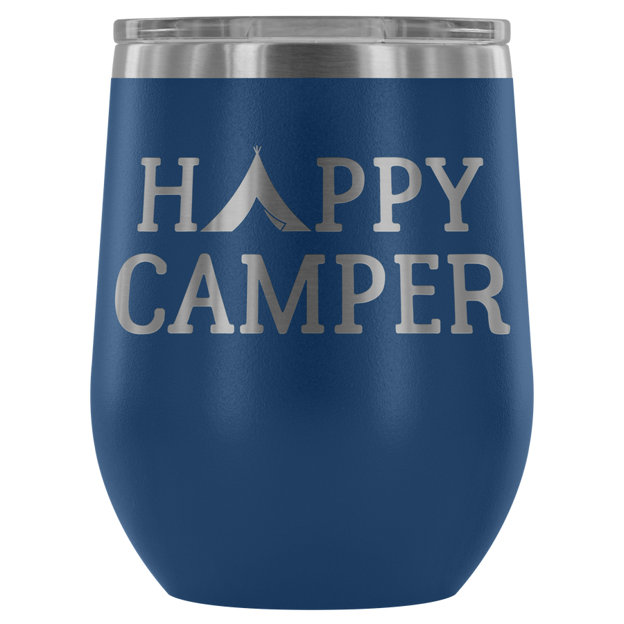 Happy Camper - Wine Tumbler - Lushy Wino