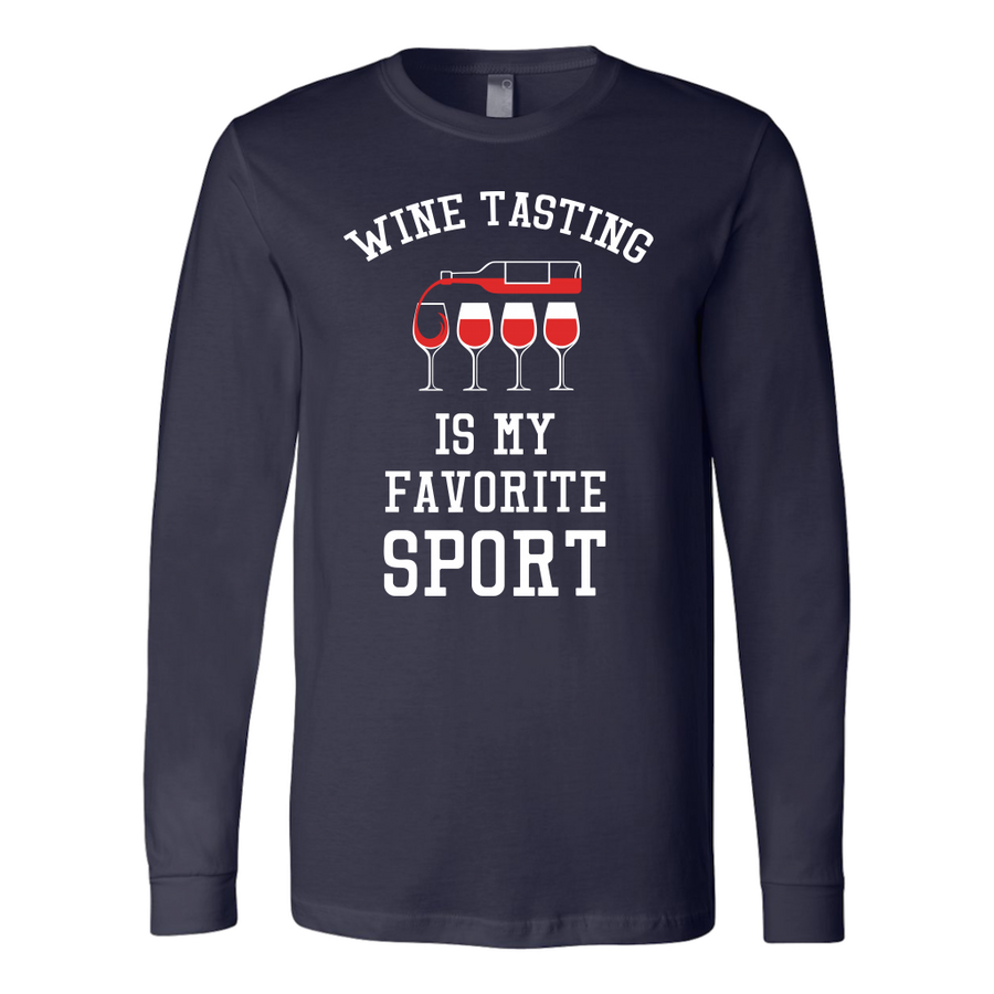 Wine Tasting Is My Favorite Sport - Long Sleeve - Lushy Wino