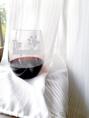 The Dogmother - 18 Ounce Stemless Wine Glass - Lushy Wino