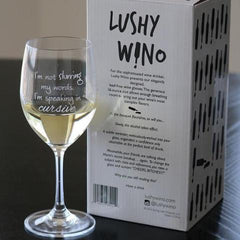 I'm Not Slurring My Words. I'm Speaking In Cursive - 16 Ounce Stem Wine Glass - Lushy Wino