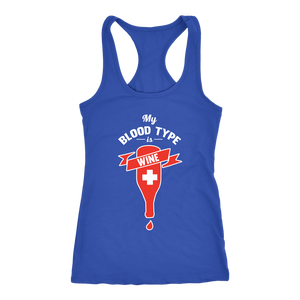 My Blood Type is Wine - Tank Top - Lushy Wino