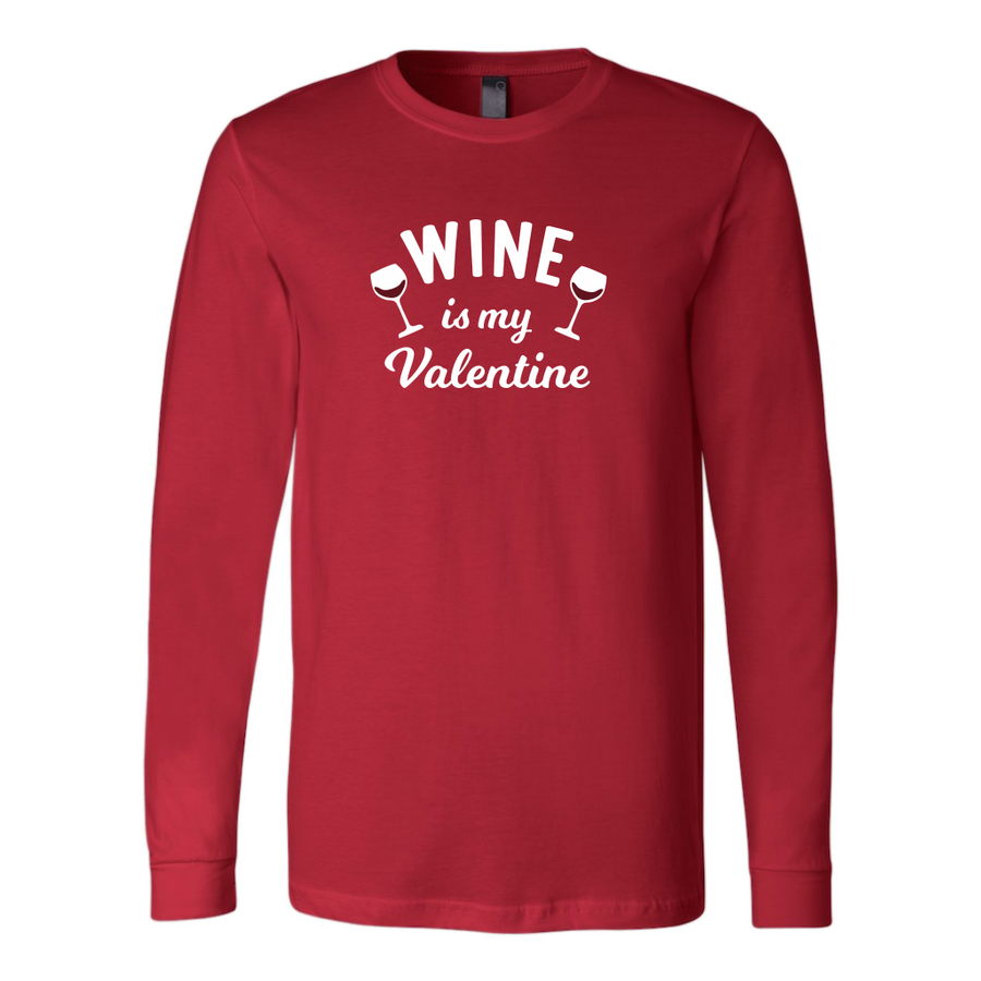 Wine is My Valentine - Long Sleeve - Lushy Wino