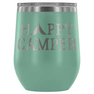 Happy Camper - Wine Tumbler - Lushy Wino