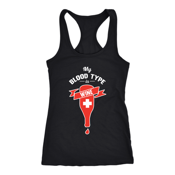 My Blood Type is Wine - Tank Top - Lushy Wino