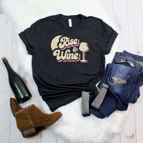 Rise & Wine - Classic Tee - Lushy Wino
