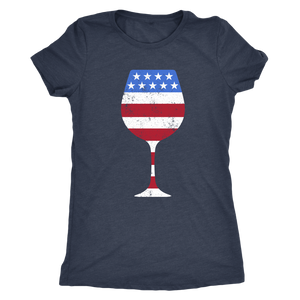 American Flag Wine Glass - Classic Tee - Lushy Wino