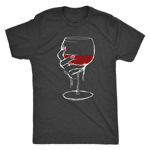 Large Glass of Bold Red Wine - Classic Tee - Lushy Wino